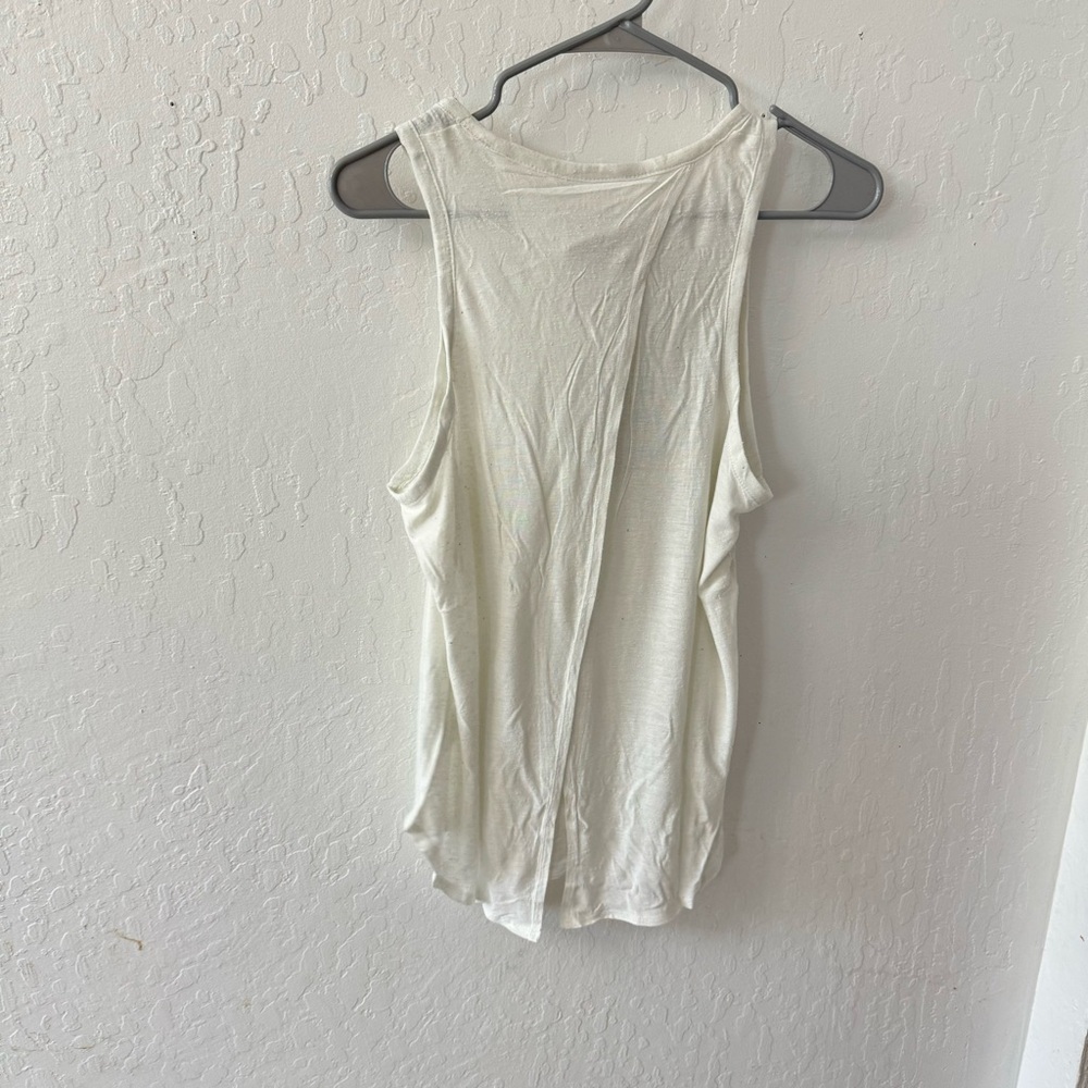 Chaser Textured White Milk Medium Swing Open Back Tank medium - Picture 6 of 7
